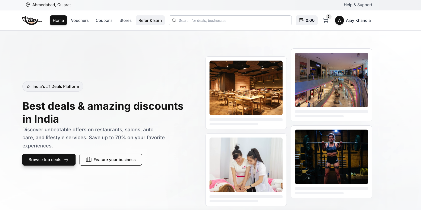 Badacups – Multi-Platform Coupon & Voucher Commerce Solution – case study