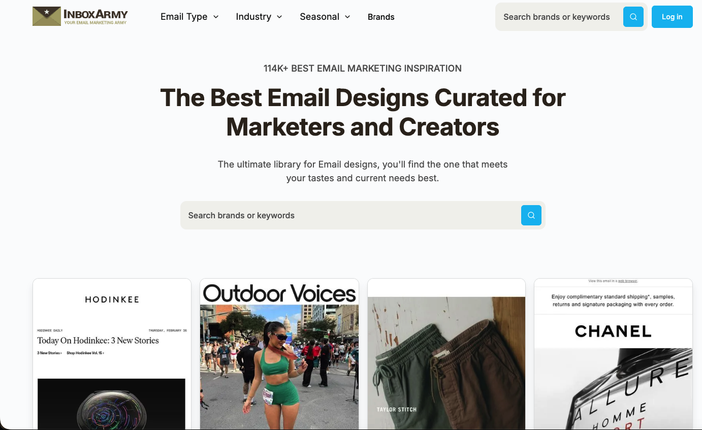 InboxArmy Email Design Library – Large-Scale Email Inspiration and Search Platform – case study